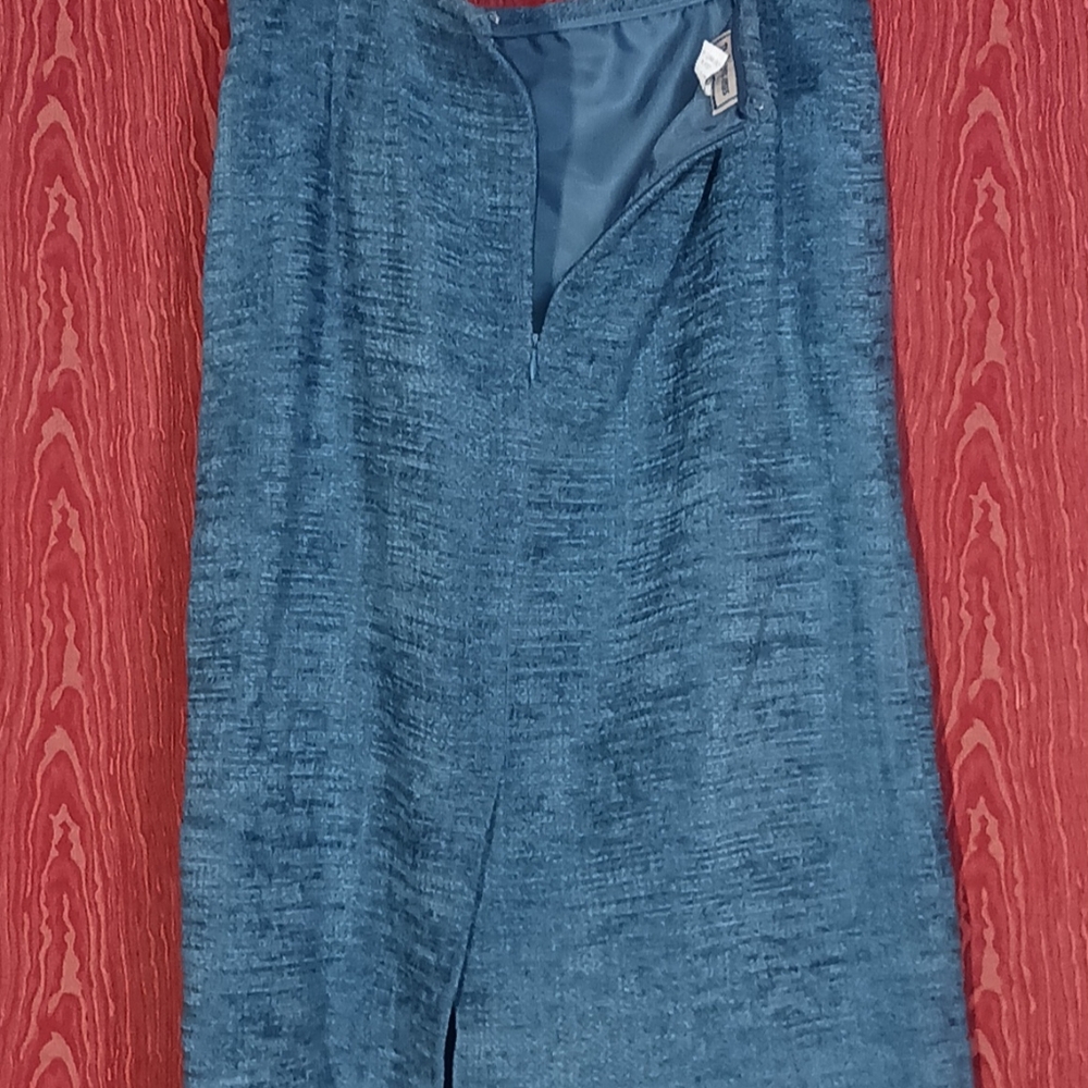 TRAVIS AYERS 2 Piece Blue Long Sleeve Collared Textured Professional Suit Sz 12 - Picture 6 of 12